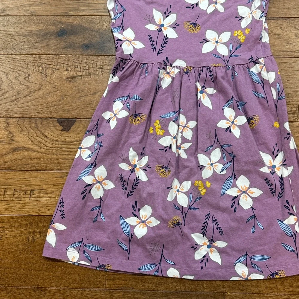 Carter’s Kid Girls Short-Sleeve Flowered Purple Dress - Size 10/10A